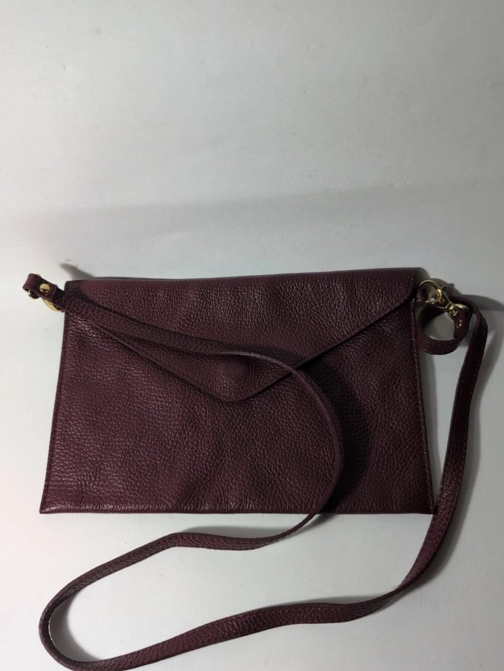 Ann Taylor LOFT Red Burgundy Genuine Leather Small Bag Purse